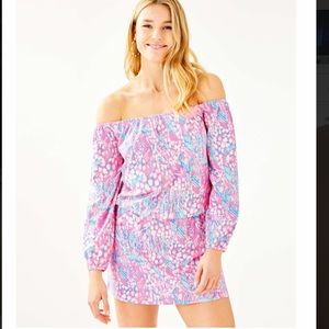 NWT Lilly Pulitzer Lana off-the-Shoulder Romper M